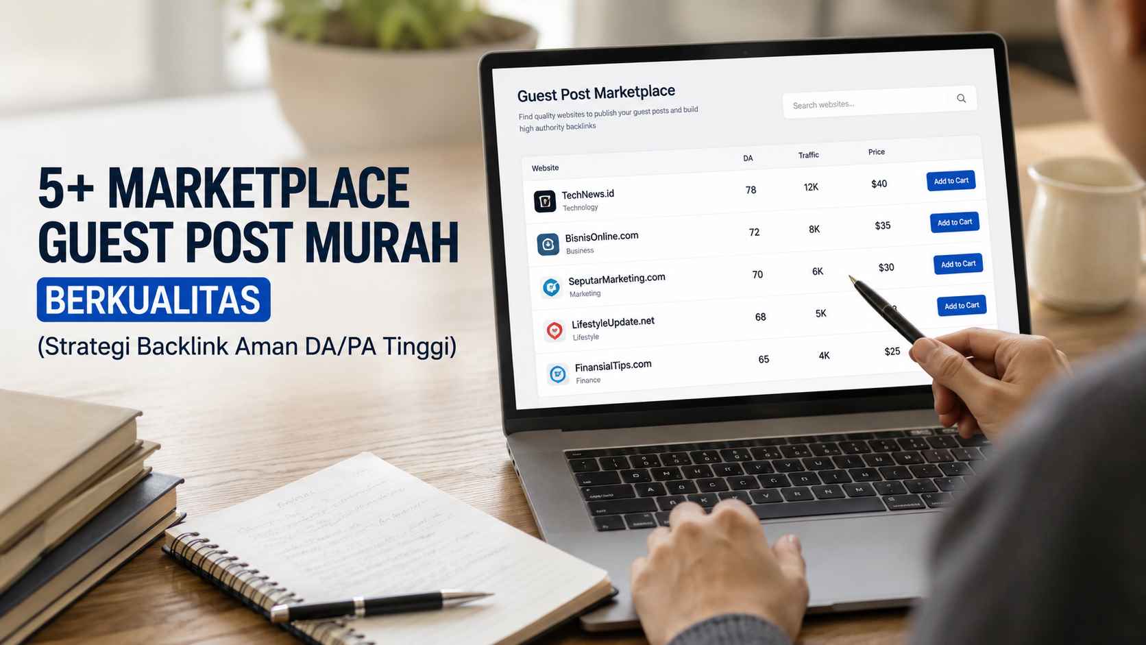 5+ Marketplace Guest Post Murah Berkualitas 2026 (Strategi Backlink Aman DA/PA Tinggi)